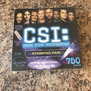 CSI Crime Scene Investigation Stabbing Pain Jigsaw Puzzle Mystery Missing Piece